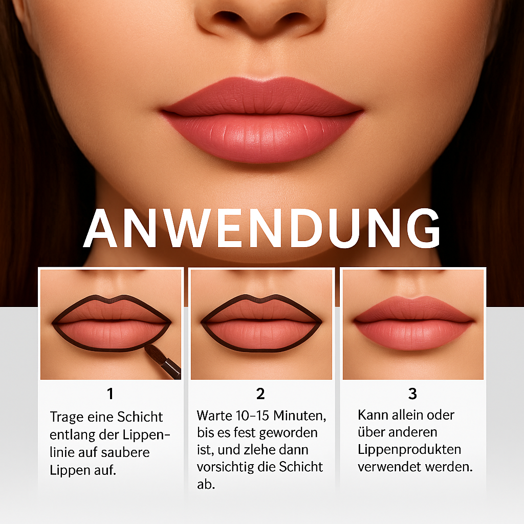 Langhaftender Lippenstift Tattoo
