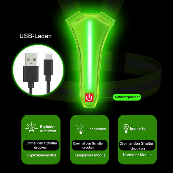 Leuchtende Sicherheitsweste für Sport